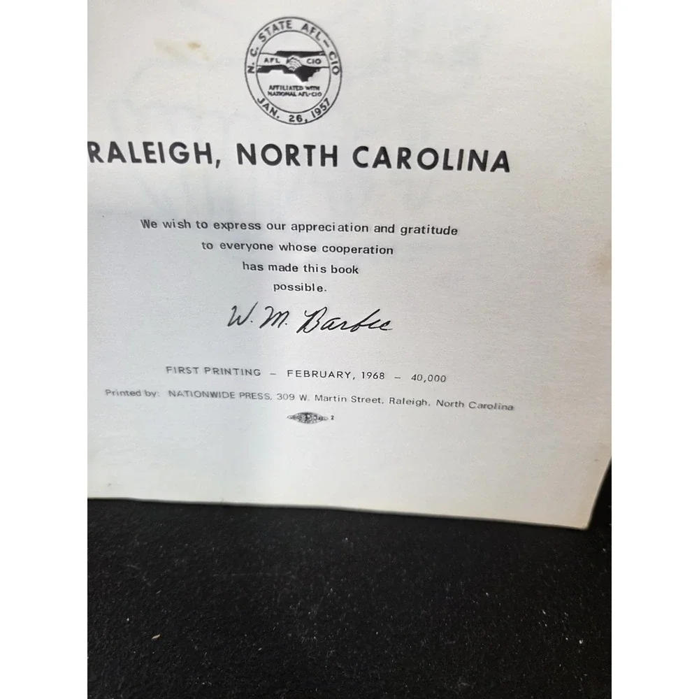 Our Favorite Recipes AFL-CIO Cookbook Raleigh NC 1st Printing Spiral Bound‎ 1968